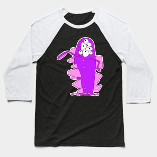 Child Art - Pink & Purple Squid-Like Alien Baseball T-Shirt